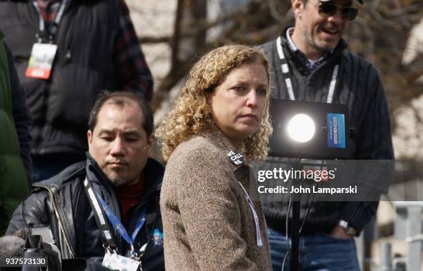 Debbie Wasserman Schultz attends March For Our Lives on March 24, 2018 in Washington, DC.