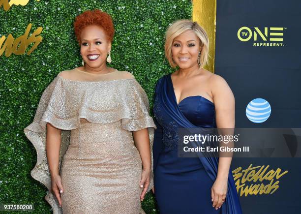 Tina Campbell And Erica Campbell Of Mary Mary Photos and Premium High