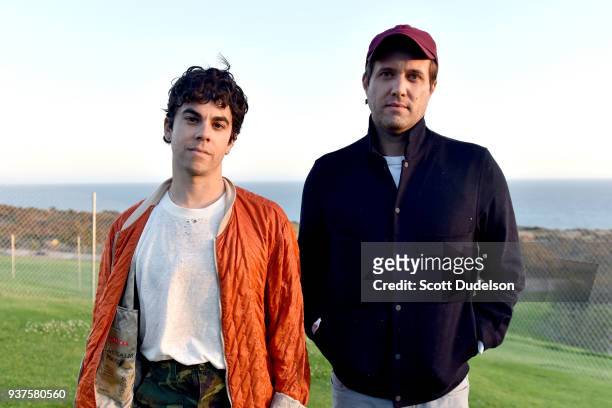 Musicians Asa Taccone and Matthew "Cornbread" Compton of the band Electric Guest attend The Pacific Sounds Music Festival at Pepperdine University on...