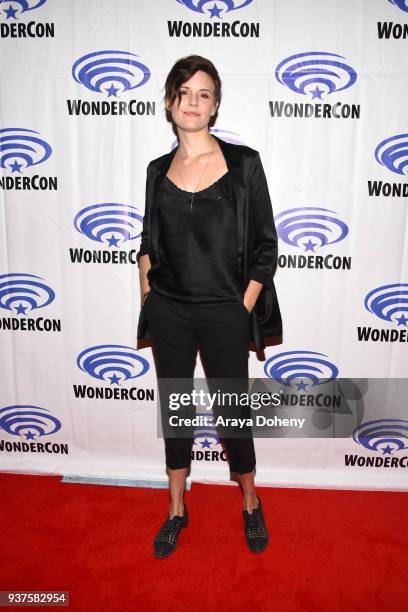 Maggie Grace attends the "Fear the Walking Dead" press conference at WonderCon 2018 - Day 2 at Anaheim Convention Center on March 24, 2018 in...