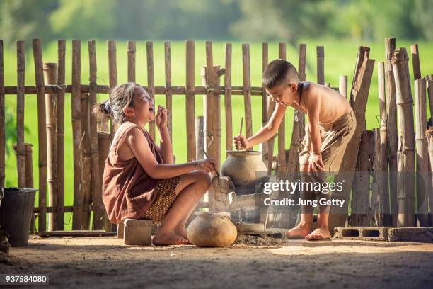 happy children playground in thailand - cambodian women stock pictures, royalty-free photos & images