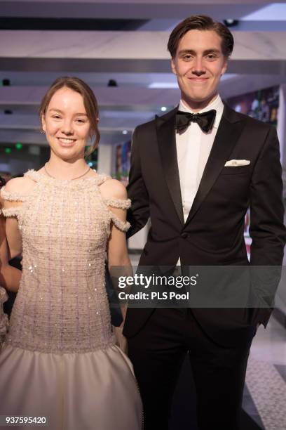 Princess Alexandra of Hanover and her boyfriend Ben Sylvester Strautmann arrive at the Rose Ball 2018 To Benefit The Princess Grace Foundation at...