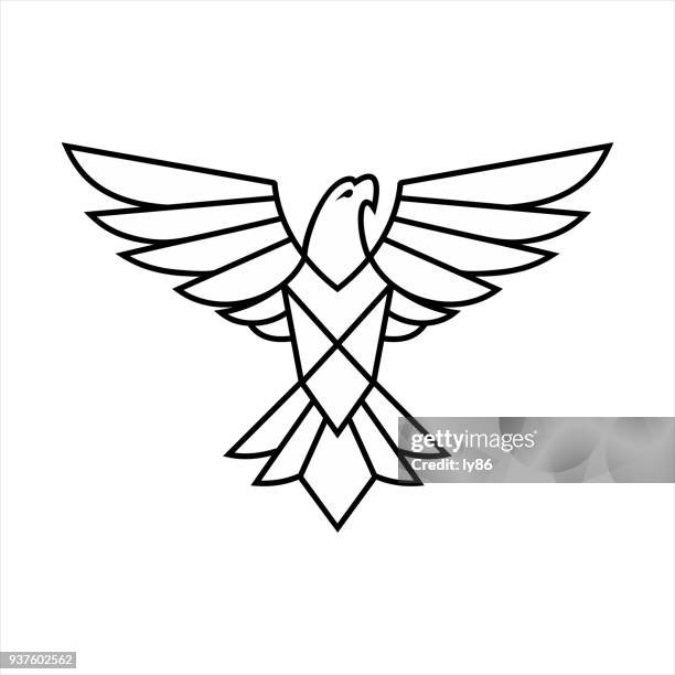 eagle-symbol - hawk stock-grafiken, -clipart, -cartoons und -symbole