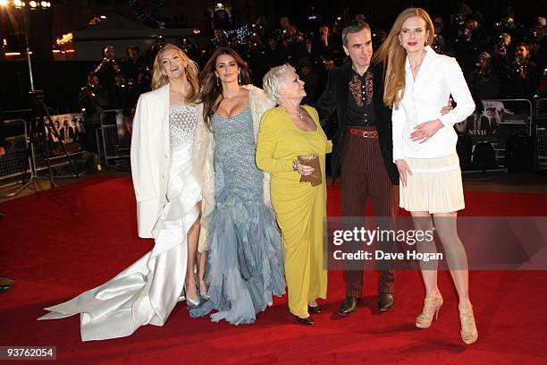 Kate Hudson, Penelope Cruz, Judi Dench, Daniel Day Lewis and Nicole Kidman attend the world premiere of Nine held at the Odeon Leicester Square on...