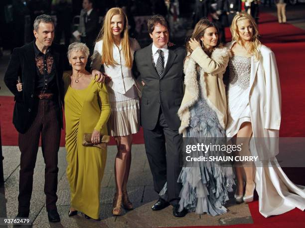 British actor Daniel Day-Lewis, British actress Dame Judi Dench, Australian actress Nicole Kidman, US director Rob Marshall, Spanish actress Penelope...