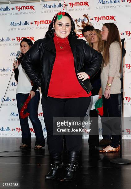 Actress Nikki Blonsky attends the "Carol-Oke" Contest at Bryant Park on December 3, 2009 in New York City.