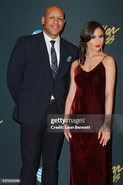 Brian Courtney Wilson and Desiree Ross in the Press Room at the 33rd annual Stellar Gospel Music Awards at the Orleans Arena on March 24, 2018 in Las...