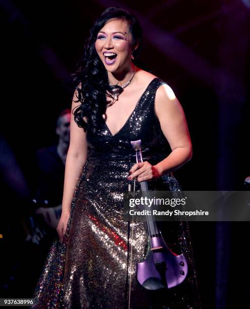 Musician Maki Hsieh performs on stage during Maki presents New Moon on March 24, 2018 in Arcadia, California.