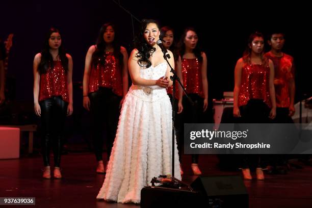 Musician Maki Hsieh performs on stage during Maki presents New Moon on March 24, 2018 in Arcadia, California.