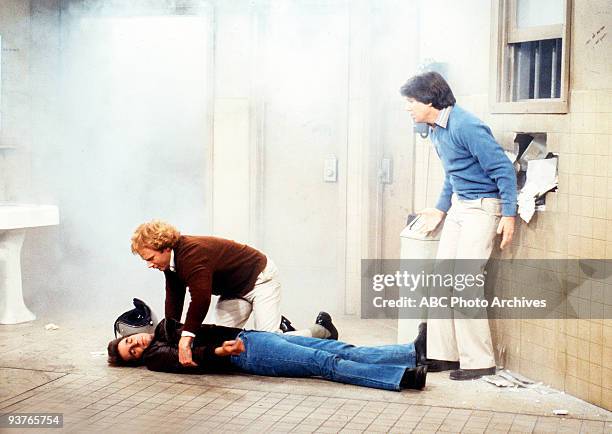 Hot Stuff" - Season Seven - 1/22/80, Fonzie , Ralph and Potsie were trapped inside Arnold's after it was accidentally set on fire. Al gave up all...