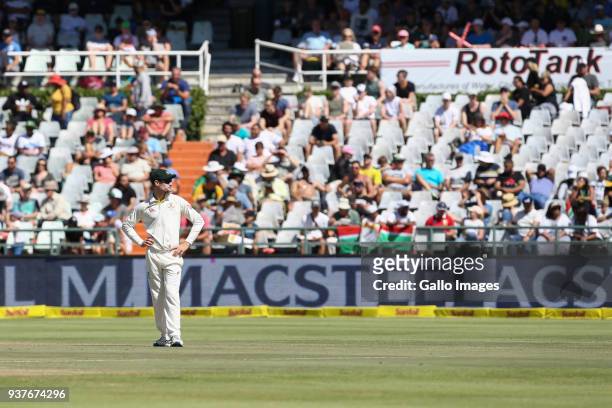 Cameron Bancroft from Australia during day 4 of the 3rd Sunfoil Test match between South Africa and Australia at PPC Newlands on March 25, 2018 in...