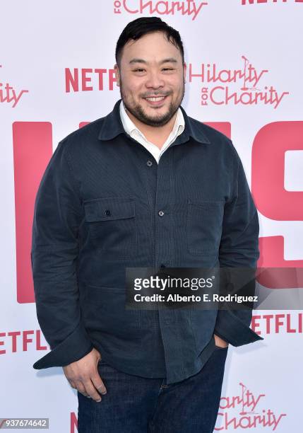 David Chang attends the 6th Annual Hilarity For Charity at The Hollywood Palladium on March 24, 2018 in Los Angeles, California.