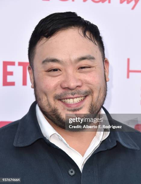 David Chang attends the 6th Annual Hilarity For Charity at The Hollywood Palladium on March 24, 2018 in Los Angeles, California.