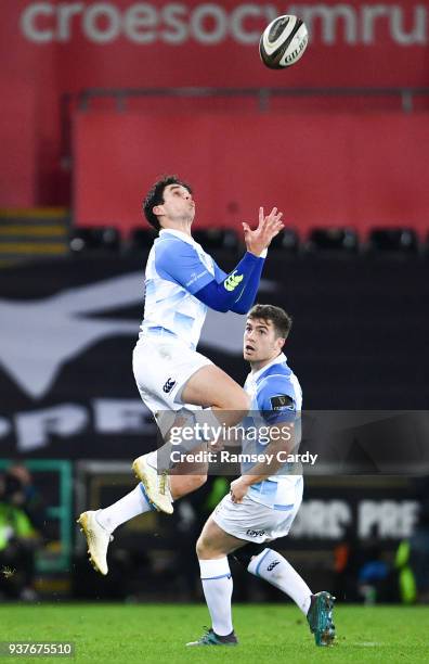 Swansea , United Kingdom - 24 March 2018; Joey Carbery of Leinster during the Guinness PRO14 Round 18 match between Ospreys and Leinster at the...