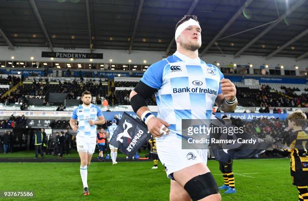 Swansea , United Kingdom - 24 March 2018; Andrew Porter of Leinster ahead of the Guinness PRO14 Round 18 match between Ospreys and Leinster at the...