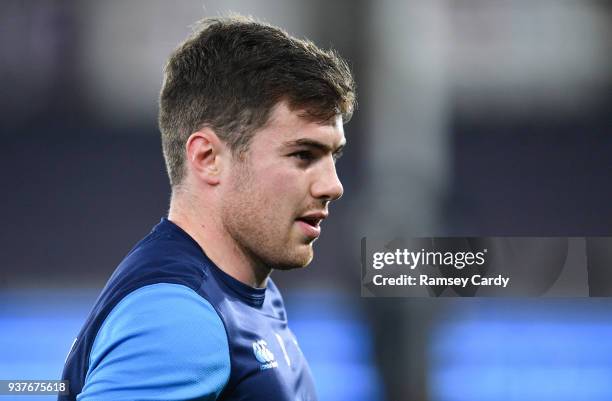 Swansea , United Kingdom - 24 March 2018; Luke McGrath of Leinster ahead of the Guinness PRO14 Round 18 match between Ospreys and Leinster at the...