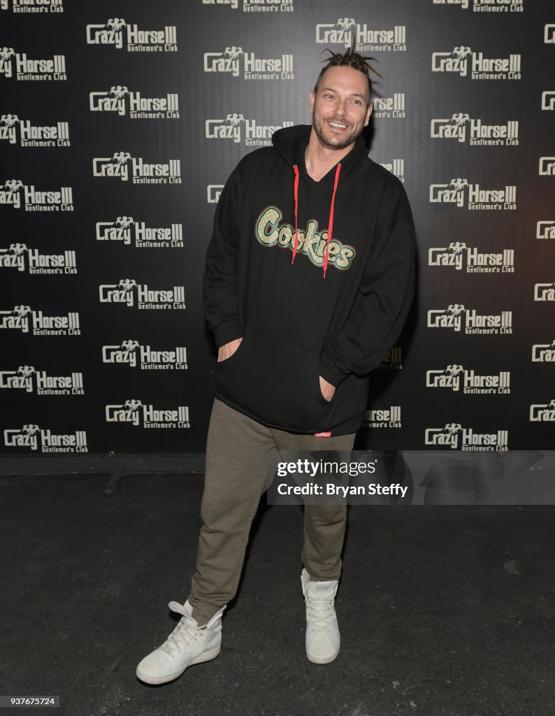 DJ Kevin Federline arrives at the Crazy Horse III Gentlemen's Club to