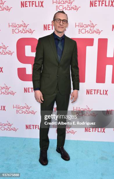 James Hebert attends the 6th Annual Hilarity For Charity at The Hollywood Palladium on March 24, 2018 in Los Angeles, California.