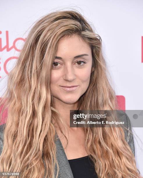 Caroline D'Amore attends the 6th Annual Hilarity For Charity at The Hollywood Palladium on March 24, 2018 in Los Angeles, California.