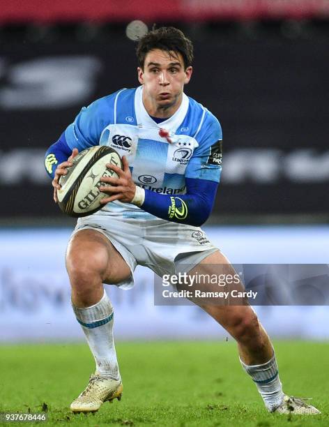 Swansea , United Kingdom - 24 March 2018; Joey Carbery of Leinster during the Guinness PRO14 Round 18 match between Ospreys and Leinster at the...