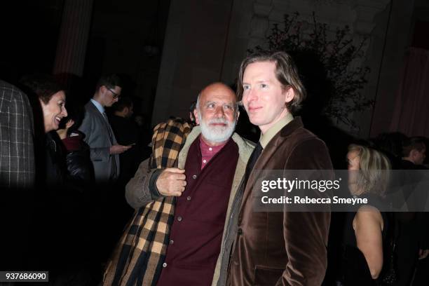Francesco Clemente and Wes Anderson attend the reception after the New York premiere of Wes Anderson's Isle of Dogs at the Metropolitan Museum of Art...