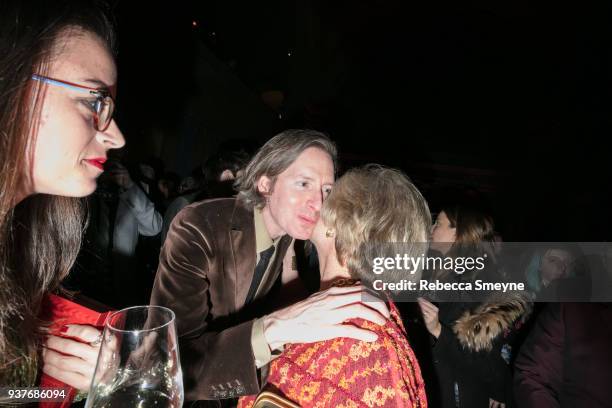 Wes Anderson attends the red carpet of the New York premiere of Wes Anderson's Isle of Dogs at the Metropolitan Museum of Art on March 20, 2018 in...