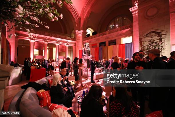 Overall scene at the reception after the New York premiere of Wes Anderson's Isle of Dogs at the Metropolitan Museum of Art on March 20, 2018 in New...