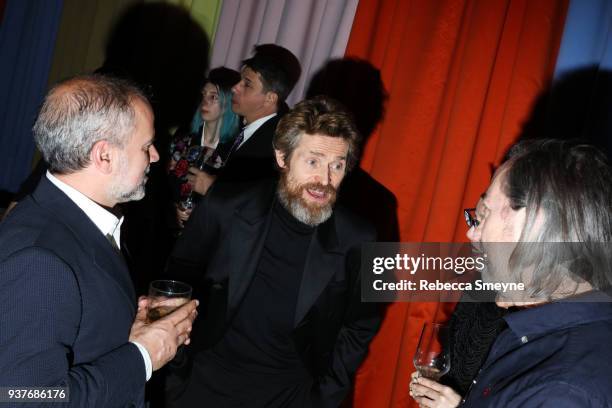 Willem Dafoe attends the reception after the New York premiere of Wes Anderson's Isle of Dogs at the Metropolitan Museum of Art on March 20, 2018 in...