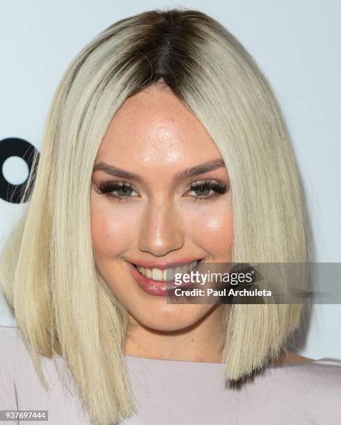 Model Jules Liesl attends the 4th annual 'Babes In Toyland' Pet Gala benefiting 'Operation Blankets Of Love' at Avalon on March 21, 2018 in...