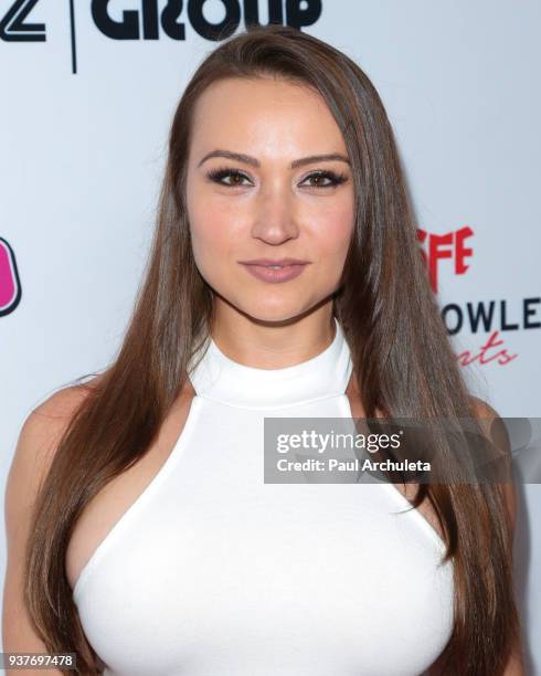 Fitness Model Lauren Pappas attends the 4th annual 'Babes In Toyland' Pet Gala benefiting 'Operation Blankets Of Love' at Avalon on March 21, 2018 in...