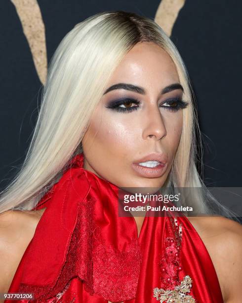 Lingerie Designer Kaila Methven attends the "Madame Methven Masquerade" at SkyBar at the Mondrian Los Angeles on March 24, 2018 in West Hollywood,...