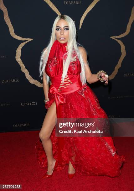 Lingerie Designer Kaila Methven attends the "Madame Methven Masquerade" at SkyBar at the Mondrian Los Angeles on March 24, 2018 in West Hollywood,...