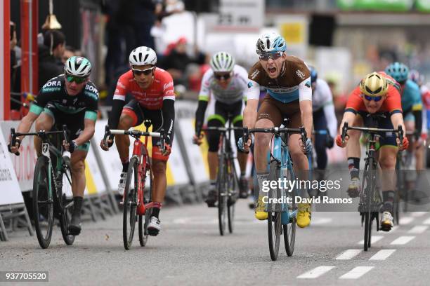 Arrival / Pierre Latour of France and Team AG2R La Mondiale / Celebration / during the 98th Volta Ciclista a Catalunya 2018, Stage 7 a 154,8km stage...