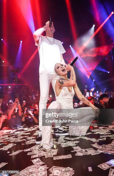 Eazy and Halsey Live Performance At E11EVEN Miami on March 24, 2018 in Miami, Florida.