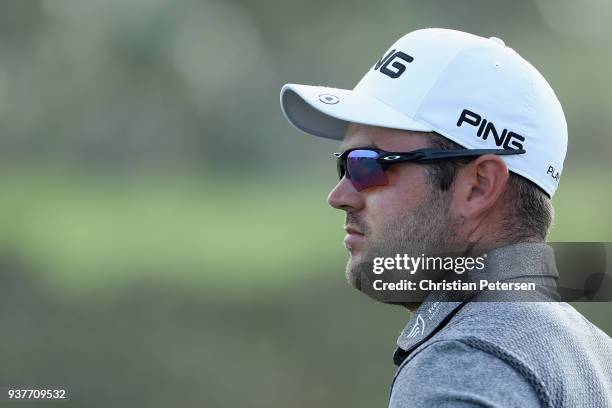 Corey Conners of Canada on the 18th tee during round three of the Corales Puntacana Resort & Club Championship on March 24, 2018 in Punta Cana,...