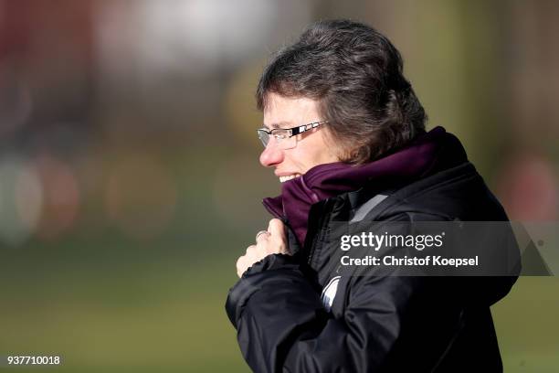 Ulrike Ballweg, sports administration is seen during the match between of the U16 Girl's Federal Cup at Sport School Wedau on March 25, 2018 in...