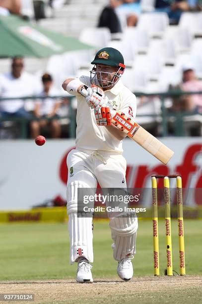 David Warner of Australia during day 4 of the 3rd Sunfoil Test match between South Africa and Australia at PPC Newlands on March 25, 2018 in Cape...