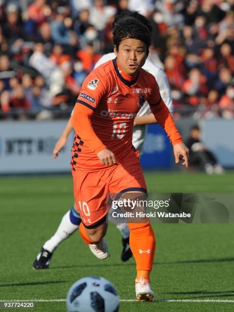 Genki Omae of Omiya Ardija in action during the J.League J2 match between Omiya Ardija and Avispa Fukuoka at Nack 5 Stadium Omiya on March 25, 2018...