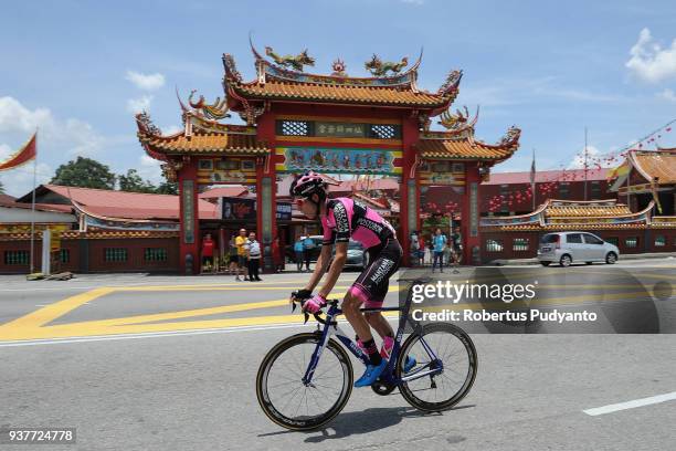 Yecid Arturo Sierra Sanchez of Manzana Postobon Team Colombia competes during Stage 8 of the Le Tour de Langkawi 2018, Rembau-Kuala Lumpur 141.1 km...