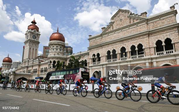 Riders compete during Stage 8 of the Le Tour de Langkawi 2018, Rembau-Kuala Lumpur 141.1 km on March 25, 2018 in Kuala Lumpur, Malaysia.