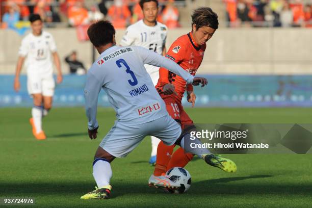 Genki Omae of Omiya Ardija in action during the J.League J2 match between Omiya Ardija and Avispa Fukuoka at Nack 5 Stadium Omiya on March 25, 2018...
