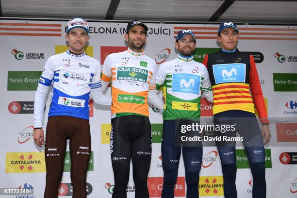 Podium / Pierre Latour of France and Team AG2R La Mondiale Blue Young Jersey / Lluis Guillermo Mas Bonet of Spain and Team Caja Rural-Seguros RGA...