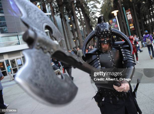 Cosplayers attend Day 2 of Wonder Con 2018 held at Anaheim Convention Center on March 24, 2018 in Anaheim, California.