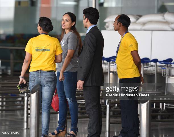 Indigo Employees and volunteers assist to the passengers after IndiGo and SpiceJet airlines have partially moved their operations from T1 to the...