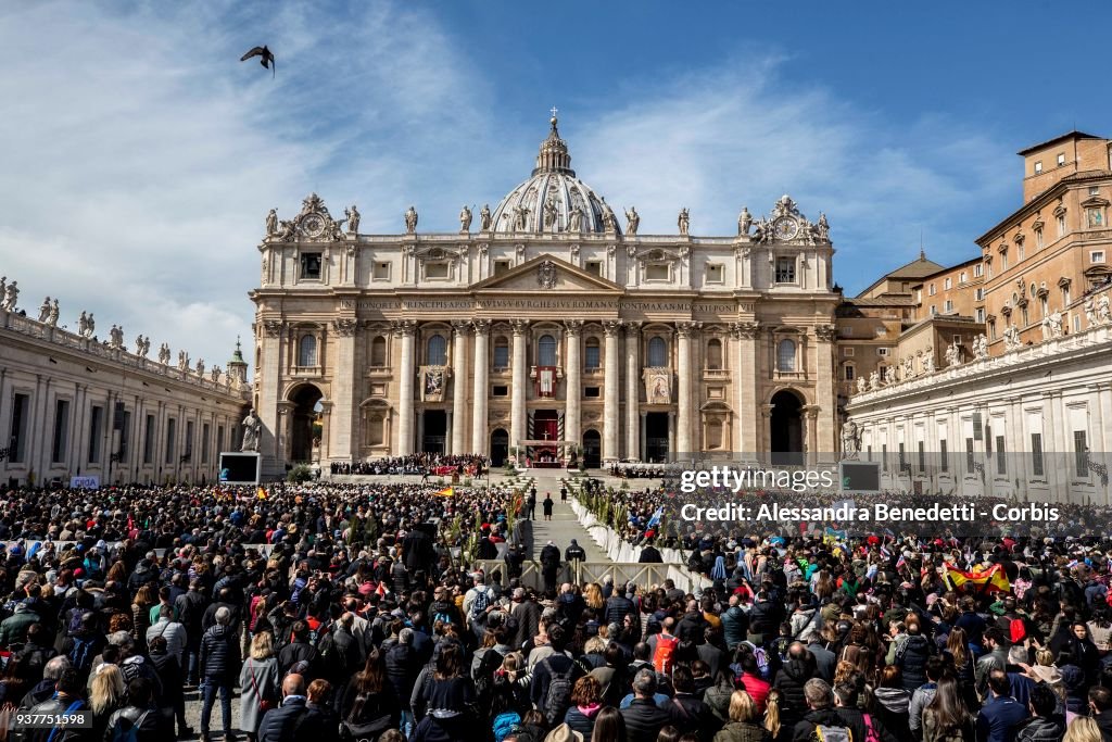 Pope Francis Holds Palm Sunday Mass