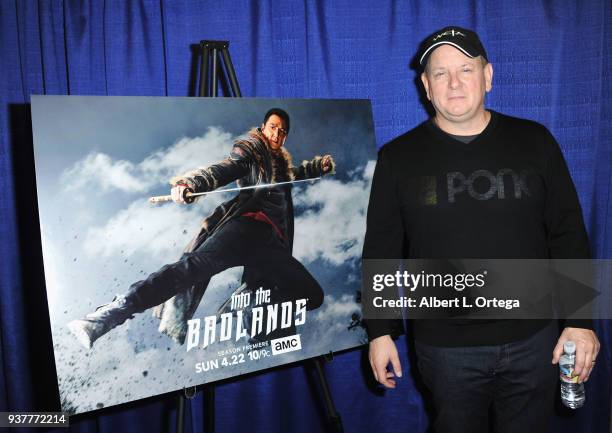 Producer Alfred Gough pronotes AMC's 'Into The badlands' on Day 2 of Wonder Con 2018 held at Anaheim Convention Center on March 24, 2018 in Anaheim,...