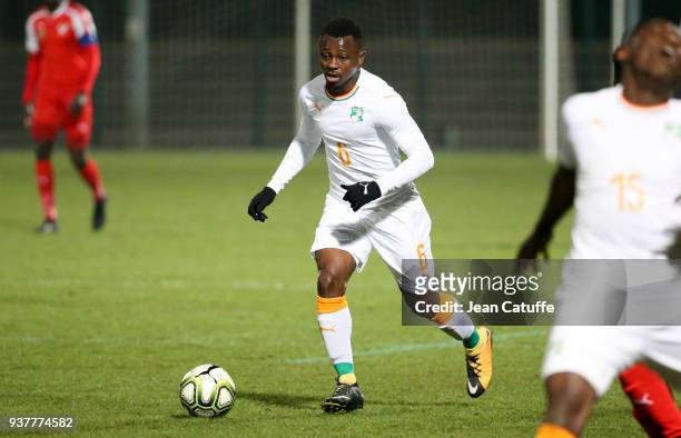 Jean Michael Seri of Ivory Coast during the international friendly match between Togo and Ivory Coast at Stade Pierre Brisson on March 24, 2018 in...