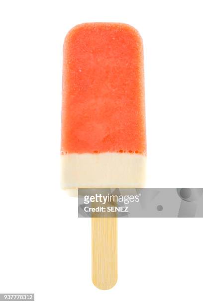 strawberry ice pops - lollies stock-fotos und bilder