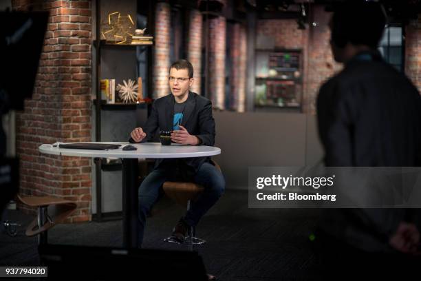 Max Levchin, co-founder of PayPal Inc. And chief executive officer of Affirm Inc., speaks during a Bloomberg Technology television interview in San...