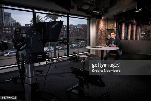 Max Levchin, co-founder of PayPal Inc. And chief executive officer of Affirm Inc., speaks during a Bloomberg Technology television interview in San...